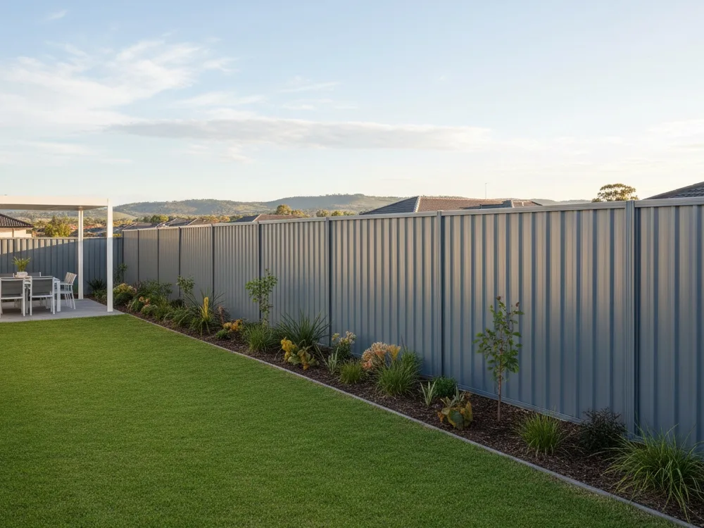 Modern Colorbond fencing installation in Brisbane