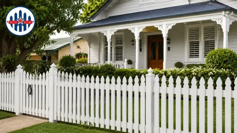 Colonial picket fence style Colonial picket fence style