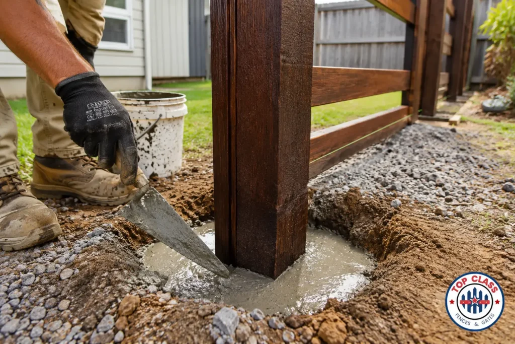 Hardwood Fence Post Set In Concrete — In-Ground Fence Post Installation Queensland
Hardwood Fence Post Set In Concrete — In-Ground Fence Post Installation Queensland