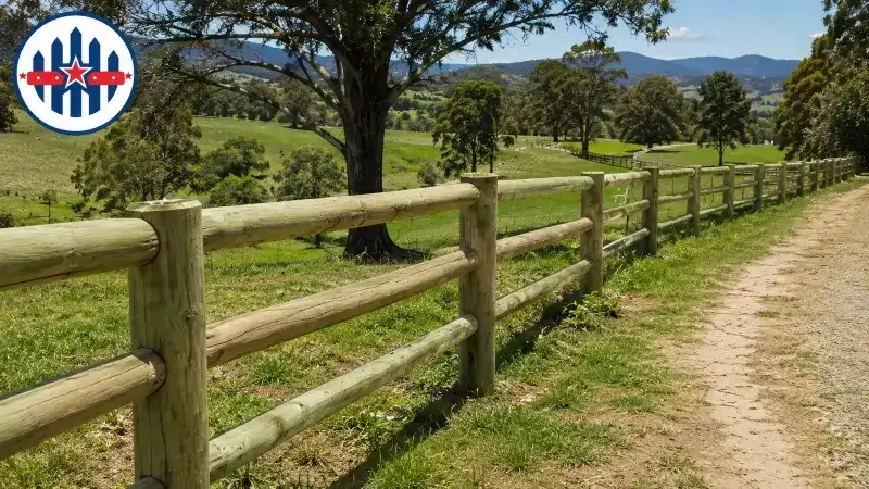 Rural pine log fence along an Australian acreage boundary
Rural pine log fence along an Australian acreage boundary