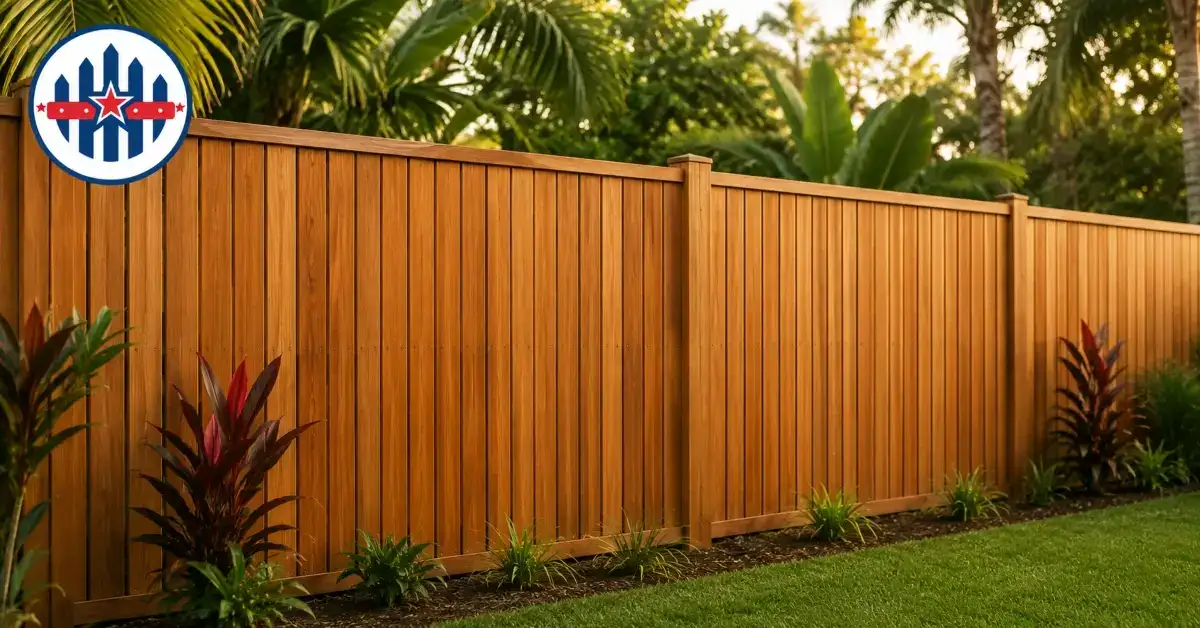 Wood fence in a Brisbane backyard — Top Class Fences