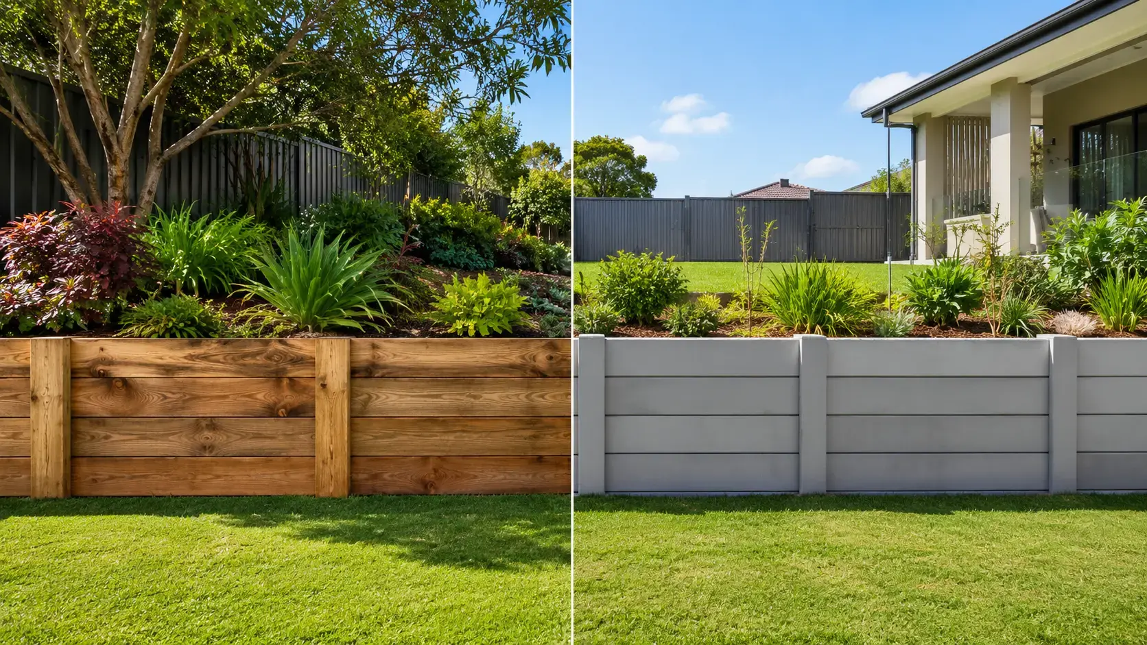 Timber vs Concrete Sleeper Retaining Walls – Australian Comparison Guide
